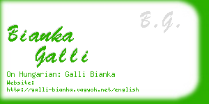 bianka galli business card